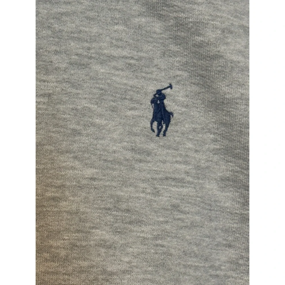Polo Ralph Lauren Mens L Gray Pullover Hoodie Sweatshirt Logo Preppy college